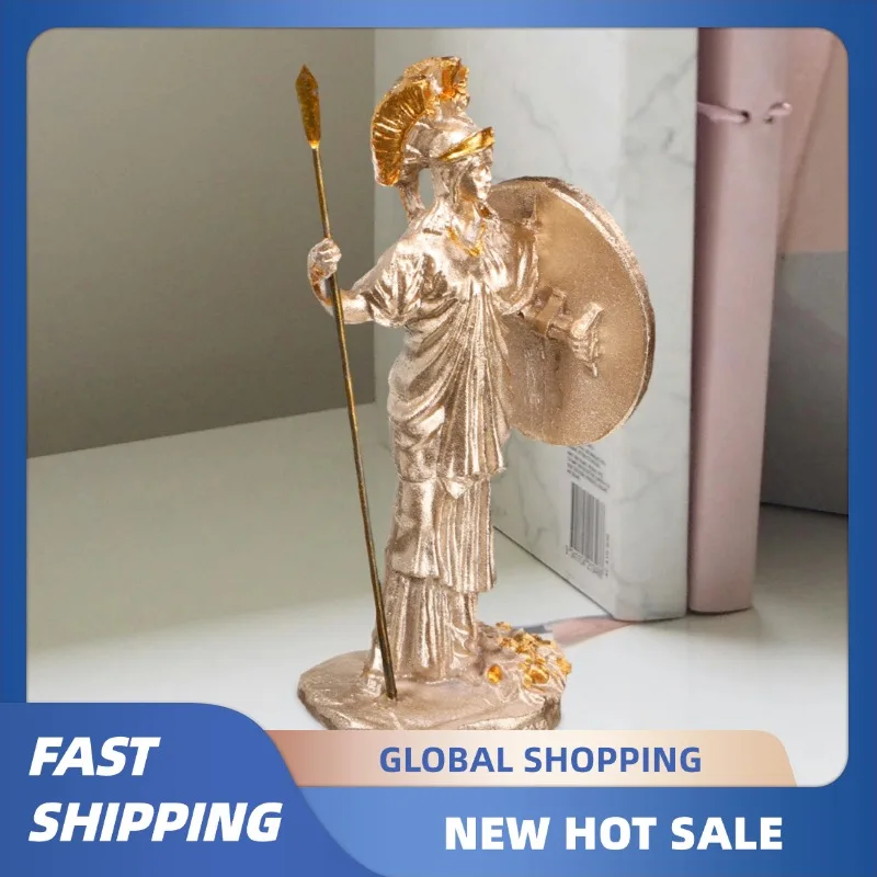 

Статуэтка богини Афины из смолы золотого цвета