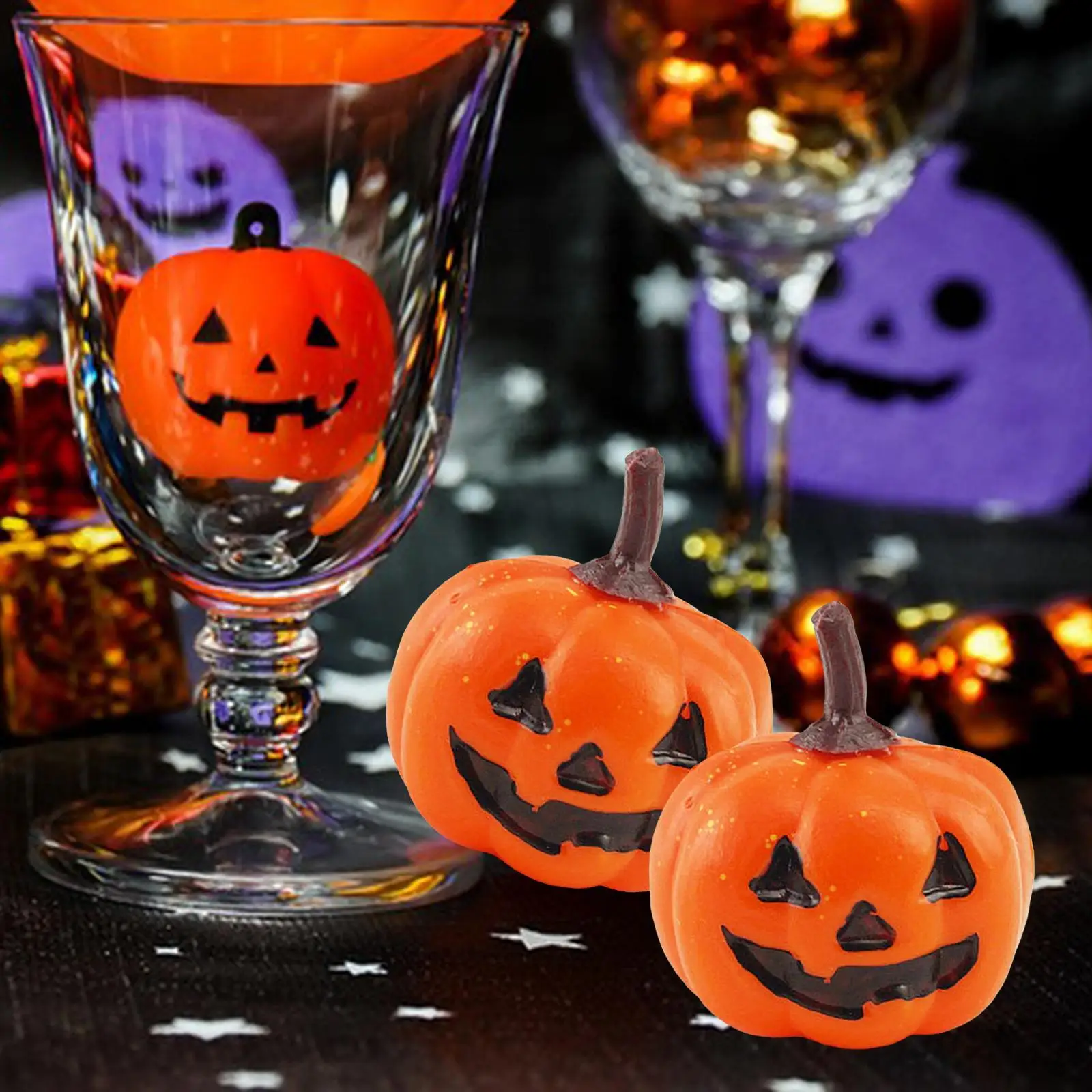 

16 Pieces Simulated Grimace Pumpkin creative Artificial Foam for Halloween Farmhouse Fall Decor Thanksgiving Kitchen