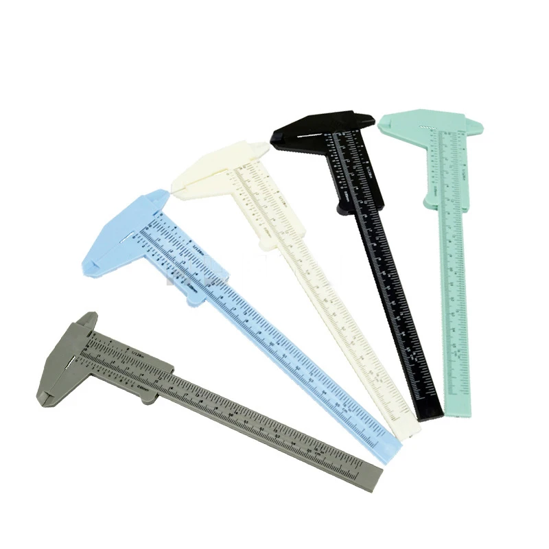 

Eyebrow Guide Ruler Double Scale Sliding Gauge Reusable Tattoo Permanent Makeup Eyebrow Eyelash Measuring Ruler Plastic Caliper
