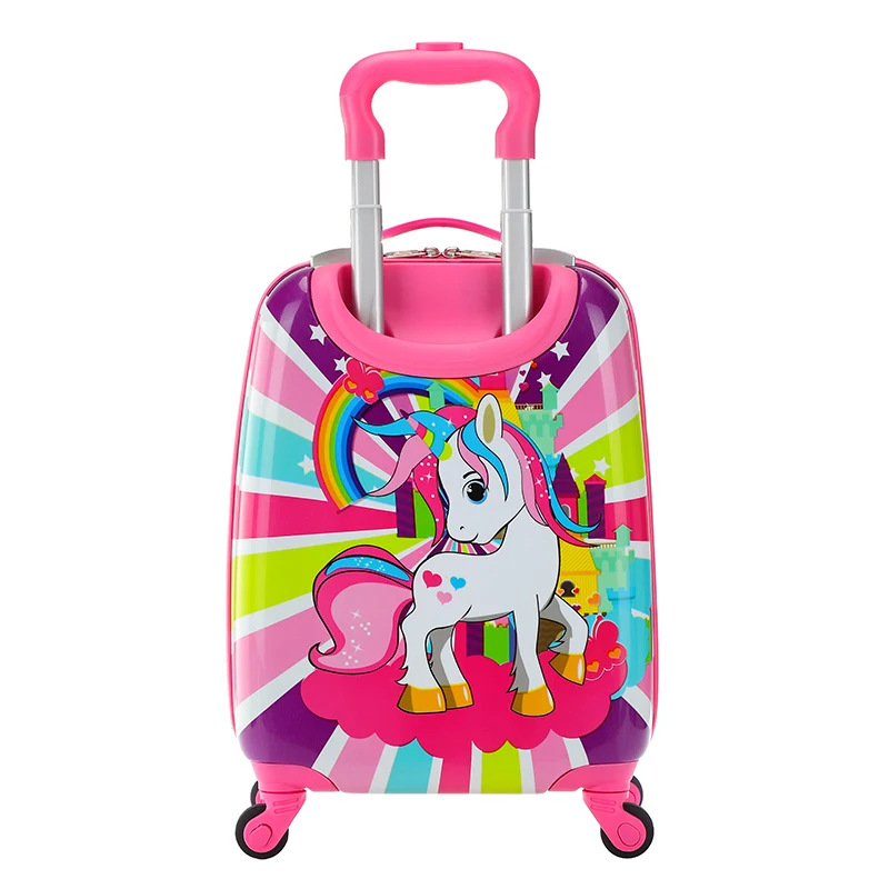 18 inch kids Luggage animal Cartoon suitcase on wheels trolley luggage bag carry on cabin rolling luggage children's gift Cute