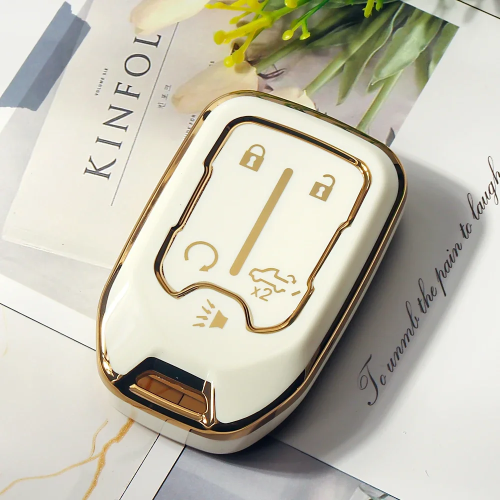 

Чехол для автомобильного дистанционного ключа KEYYOU из ТПУ для CHEVROLET Silverado GMC Sierra 1500 2500HD 3500HD Terrain Acadia Fob 5/6 кнопок