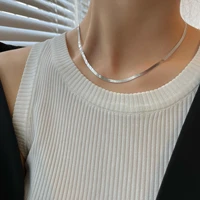 fmily minimalist 925 sterling silver personality temperament snake bone chain necklace fashion jewelry for girlfriend gift