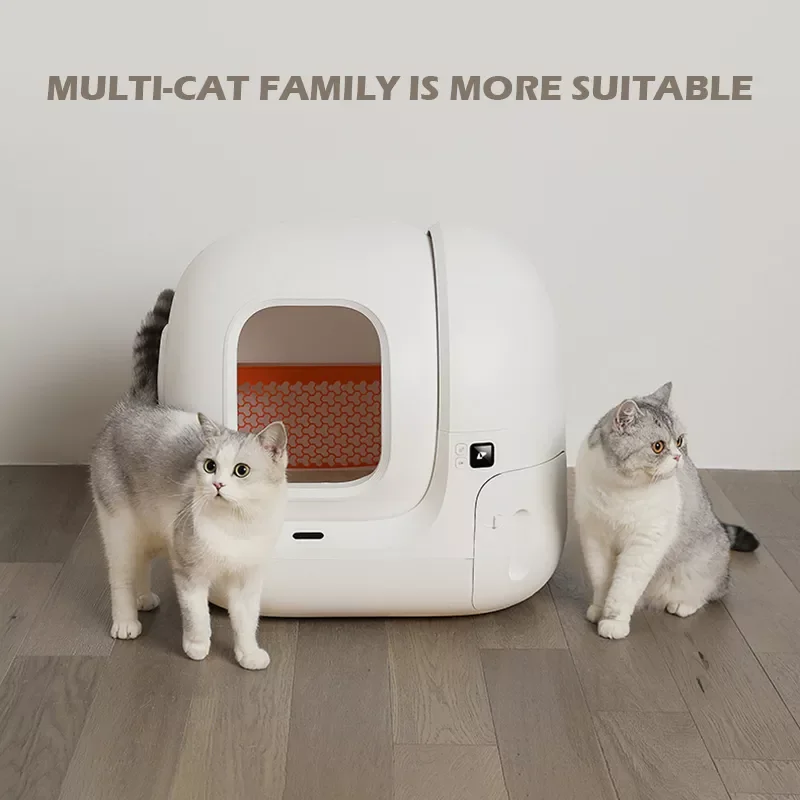 

76L Intelligent Pet Cat Litter Box Automatic Self Cleaning Toilet for Cat 2.4G Wi-Fi Remote App Control Cat Sandbox Tray Toilets