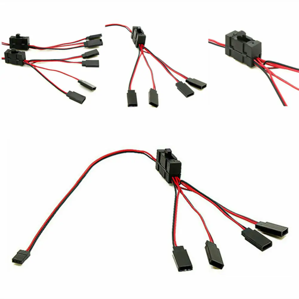 

4-way LED Light Split on/off Controller Switch Y Cable Wire Splitter Replacement For 1/10 TRX-4 SCX10 RC Crawler Car Accessories
