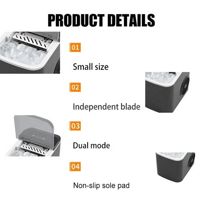 Оптовое качество 9 кубиков льда 2 размера мини-настольная портативная машина для