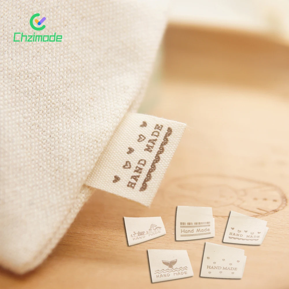 Моющиеся хлопковые двусторонние этикетки, 20 шт., бирки ручной работы, складные вдвое, для одежды, швейные нашивки, аппликация, значок, товары для рукоделия Моющиеся хлопковые двусторонние этикетки, 20 шт., бирки ручной работы, складные вдвое, для одежды, швейные нашивки, аппликация, значок, товары для рукоделия