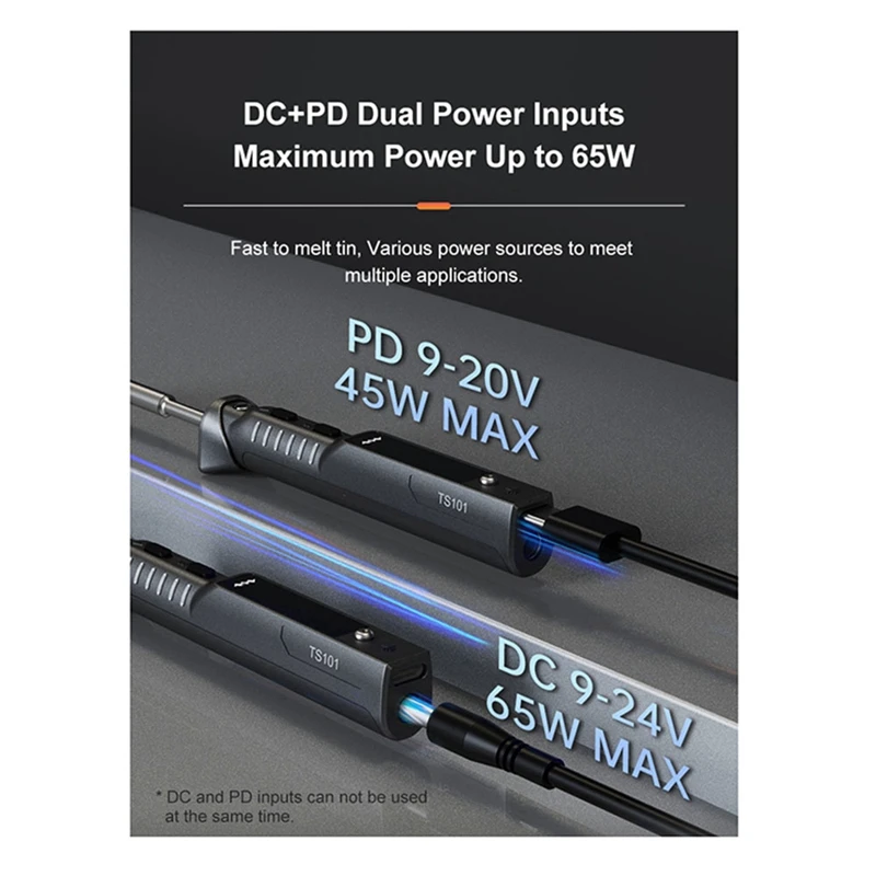 Цифровой электрический паяльник TS101 65 Вт программируемый ЖК-дисплей температура