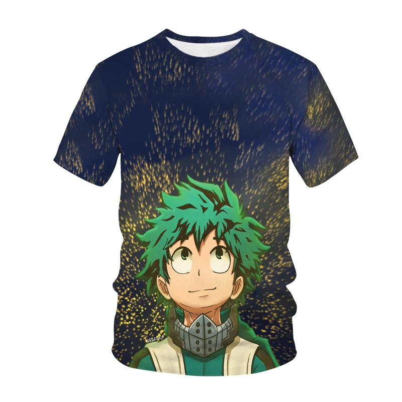 Кавайная футболка My Hero моя геройская академия модная в стиле Харадзюку для