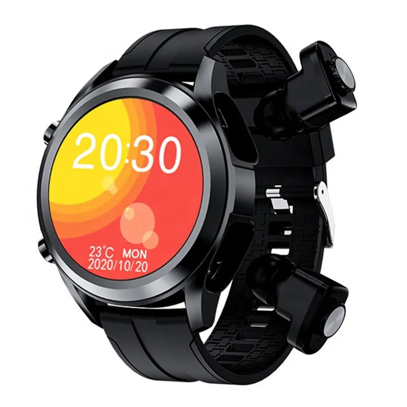 

T10 Smart Watch TWS Earbuds Two in One HIFI Stereo Wireless Headset Music Play Combo Bluetooth Phone Call Men Sports Smartwatch