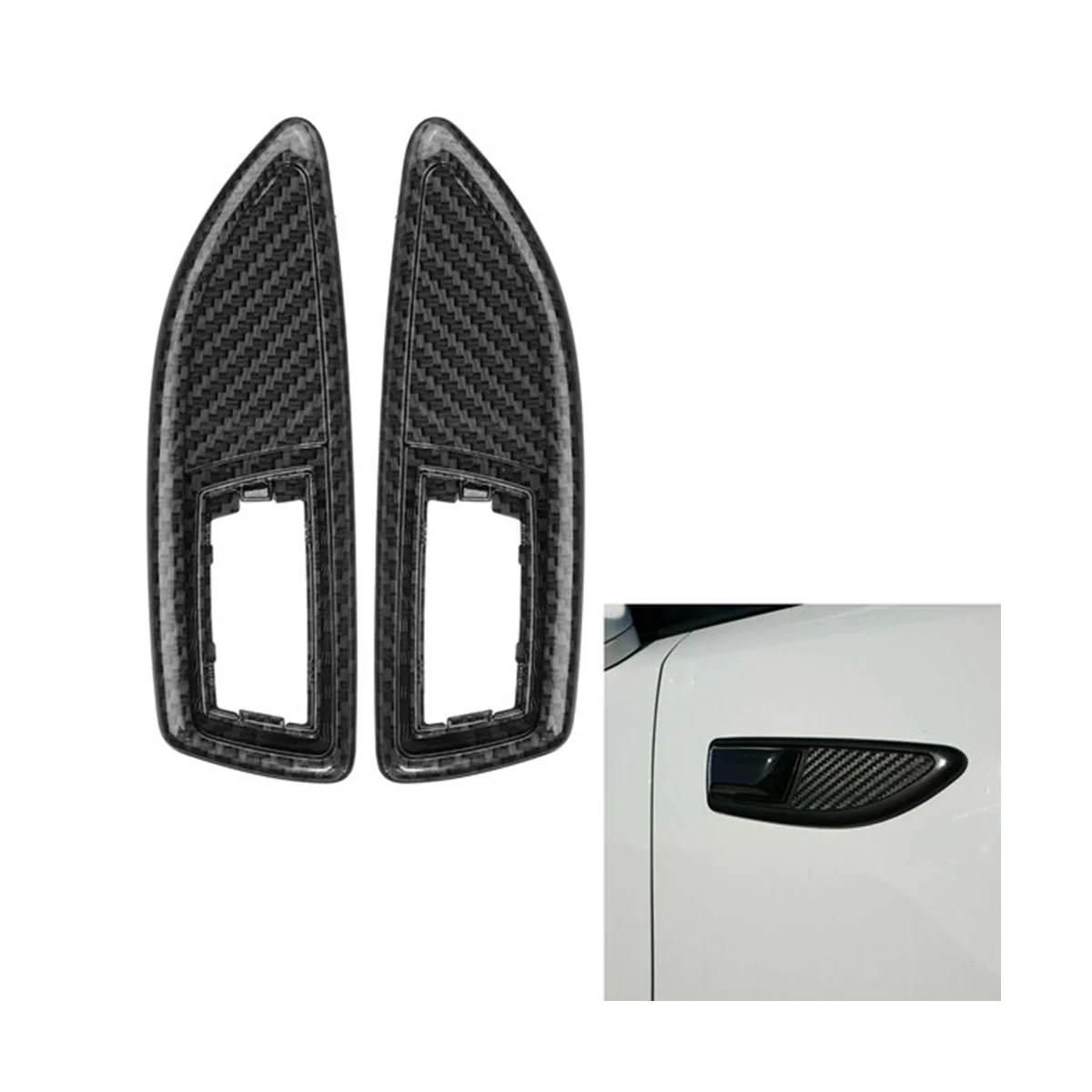 Автомобильная боковая крышка из углеродного волокна боковой маркер задняя для
