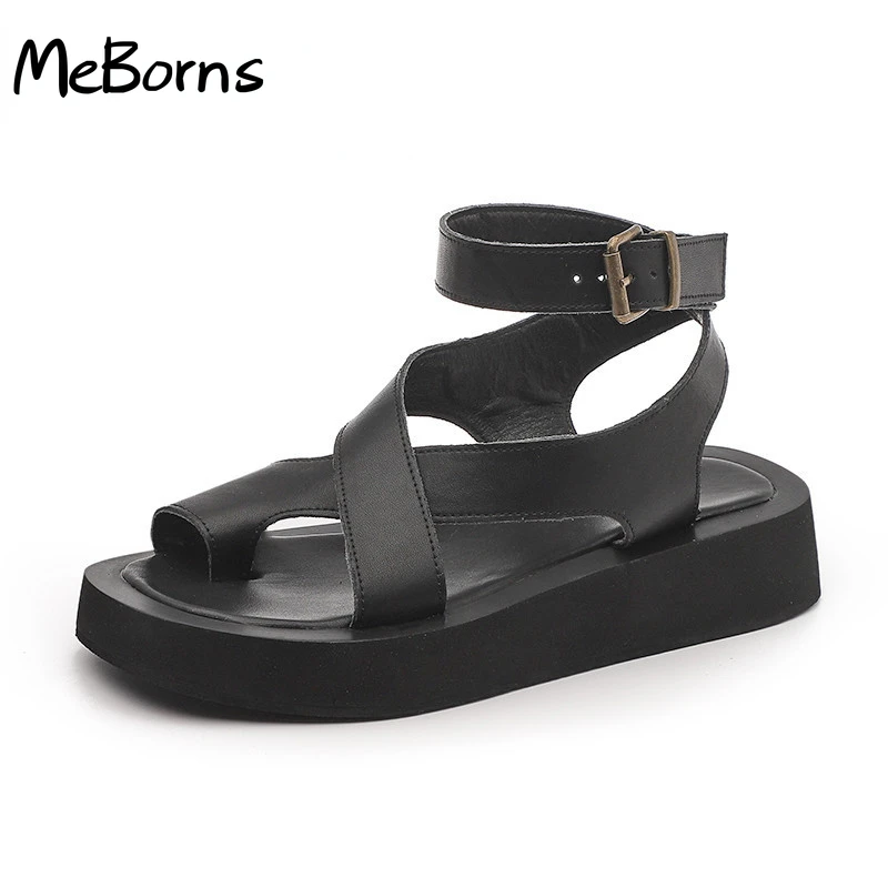 

Women Summer Sandals 2022 New Genuine Leather Ladies Sandals Flat Fashion Sandals Women