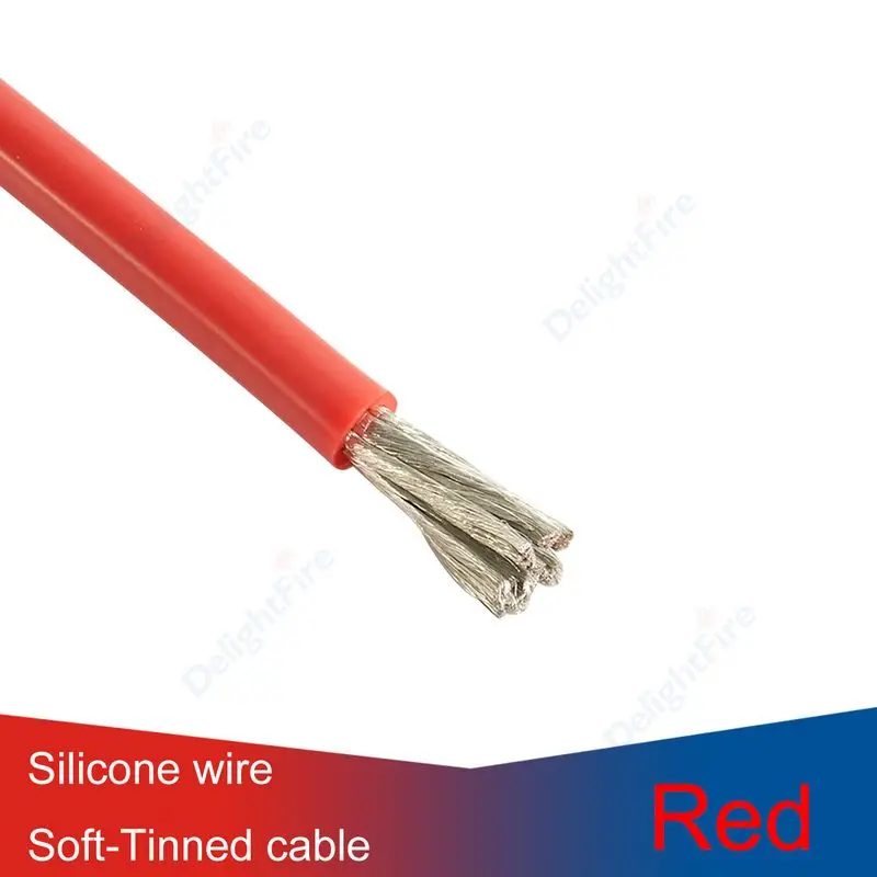 

DelightFire термостойкий силиконовый кабель красный черный 24-4 AWG