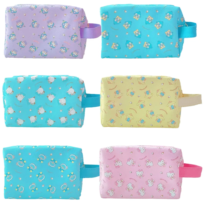 

Anime Kawaii Sanrioed Kuromi My Melody Hangyodon Cinnamoroll Pochacco Cosmetic Bag Cartoon Cute Large Capacity Storage Bags Gift