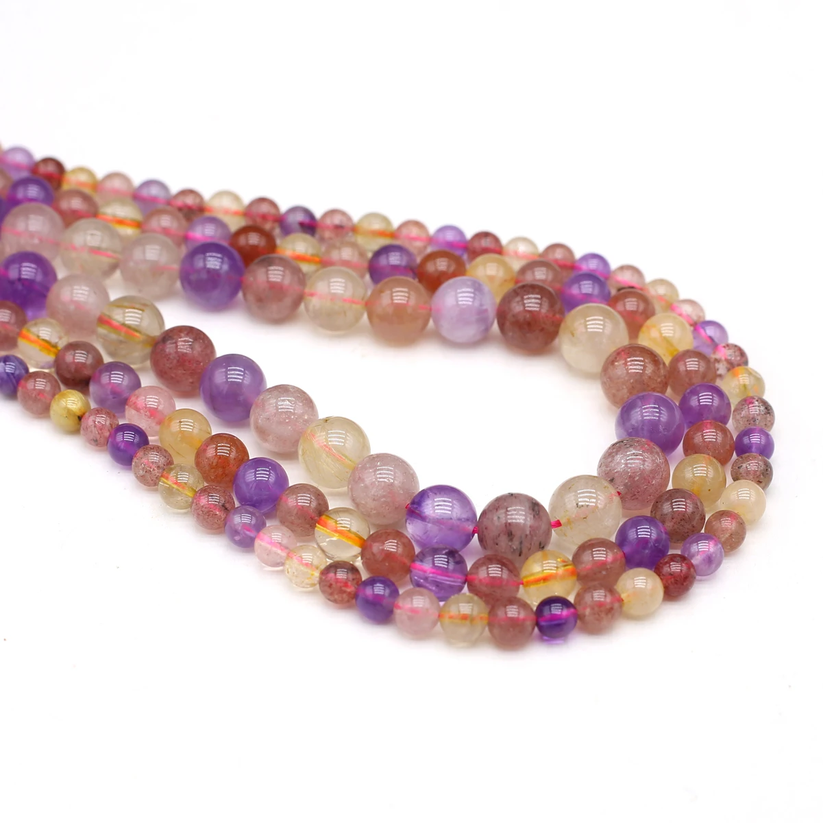 

6 8 10mm Natural Crystals Stone Beads Small Round Loose Spacer Beads For Jewelry Making DIY Bracelets Necklace Accessories