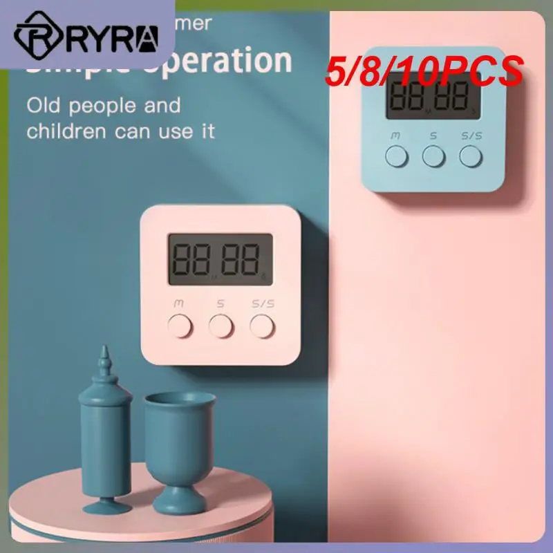 

5/8/10PCS Count Kitchen Reminder Mini Kitchen Timer Self-discipline Stopwatch Lcd Kitchen Accessories Tools Display Digital