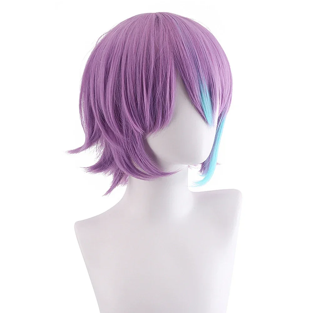 ЦВЕТНАЯ СЦЕНА RANYU SEKAI! Парик Kamishiro Rui синтетический короткий фиолетовый синий