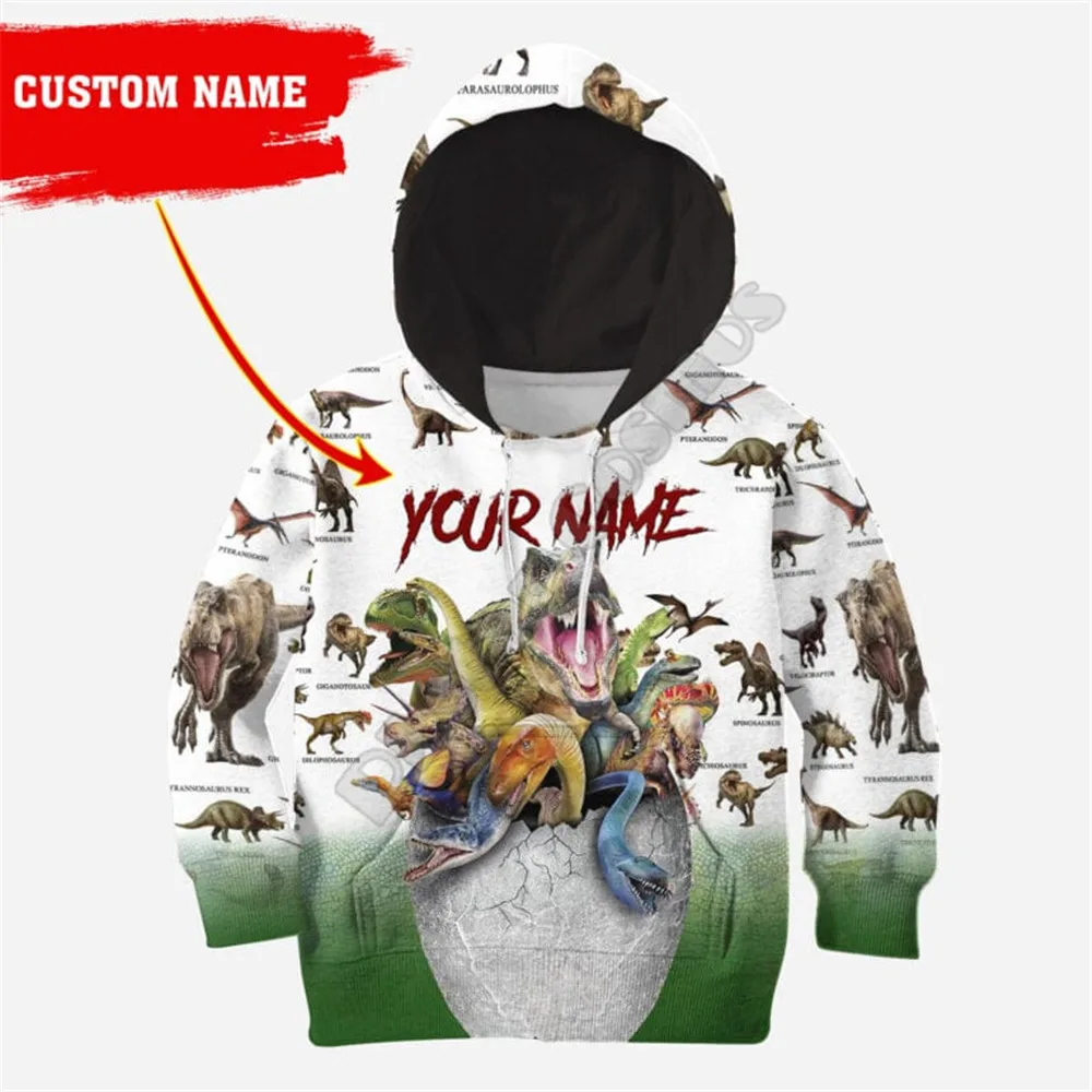 

Personalized Name Love Dinosaur 3d printed Hoodies suit tshirt zipper Pullover Kids Suit Sweatshirt Tracksuit/Pants 09