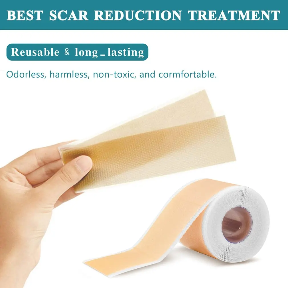 4x150cm Silicone Scar Sheets Painless Repair Tape Roll Effective Removal Strips for C-Section Keloid Surgery Burn Acne - купить по