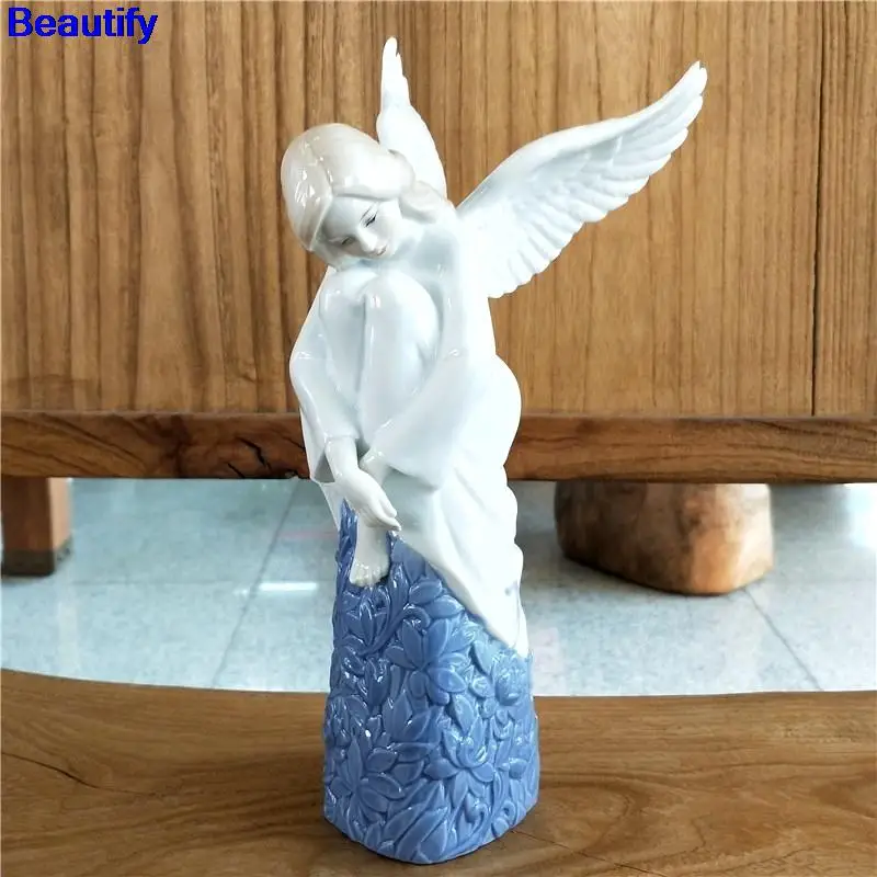 

Angel Girl Figurine Decoration Porcelain Belle Angel Miniature Ceramic Present Handicraft Embellishment Accessories Furnishing