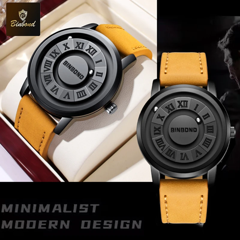 BINBOND мужские кварцевые часы с магнитной левитацией