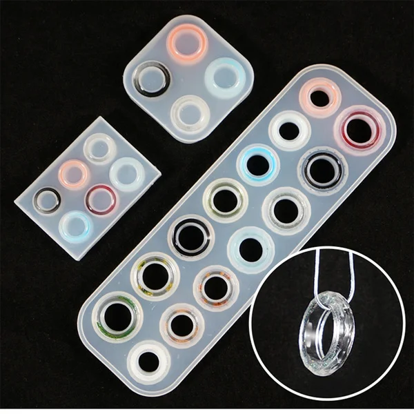 

6/14 Hole Rings Mold Handmade DIY Making Ring Jewelry Silicone Mold Crystal Epoxy Mould Epoxy Resin For Jewelry Making