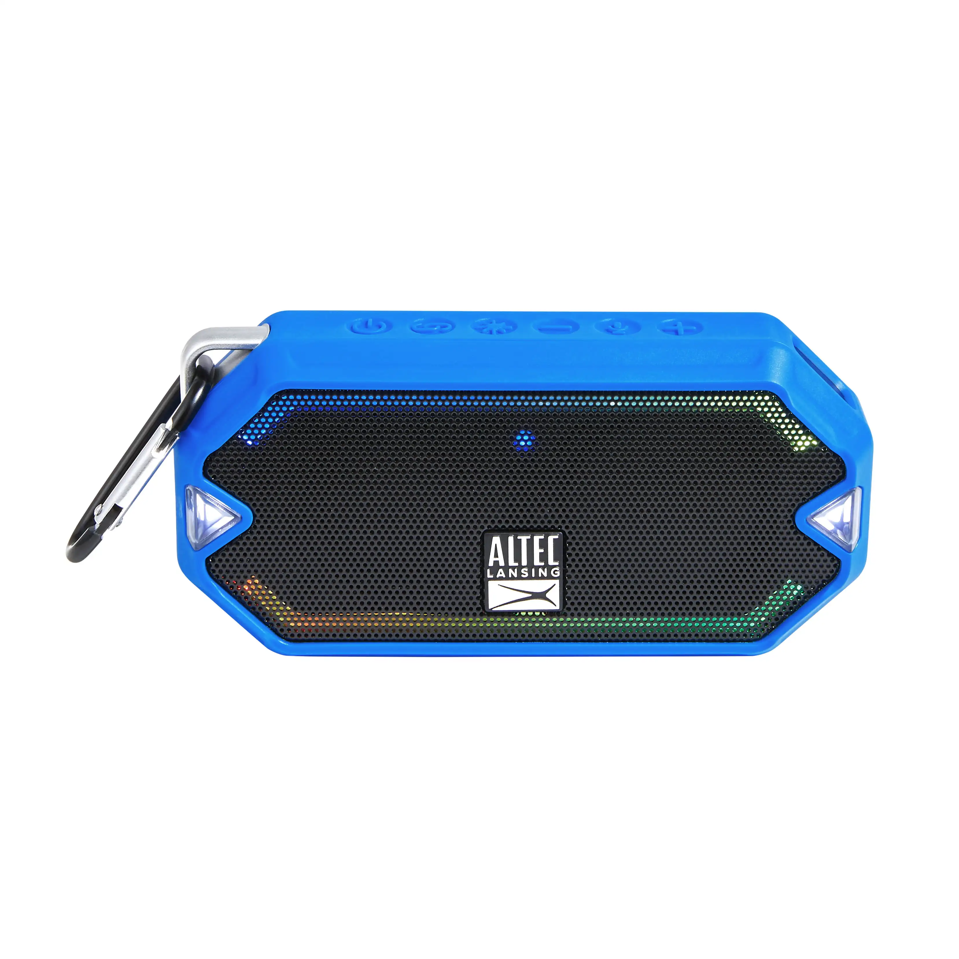 

Mini EverythingProof Wireless Portable Bluetooth Speaker, Blue, 6 Hours Playtime, LED Lights, IP67 Waterproof, IMW1000-RYB
