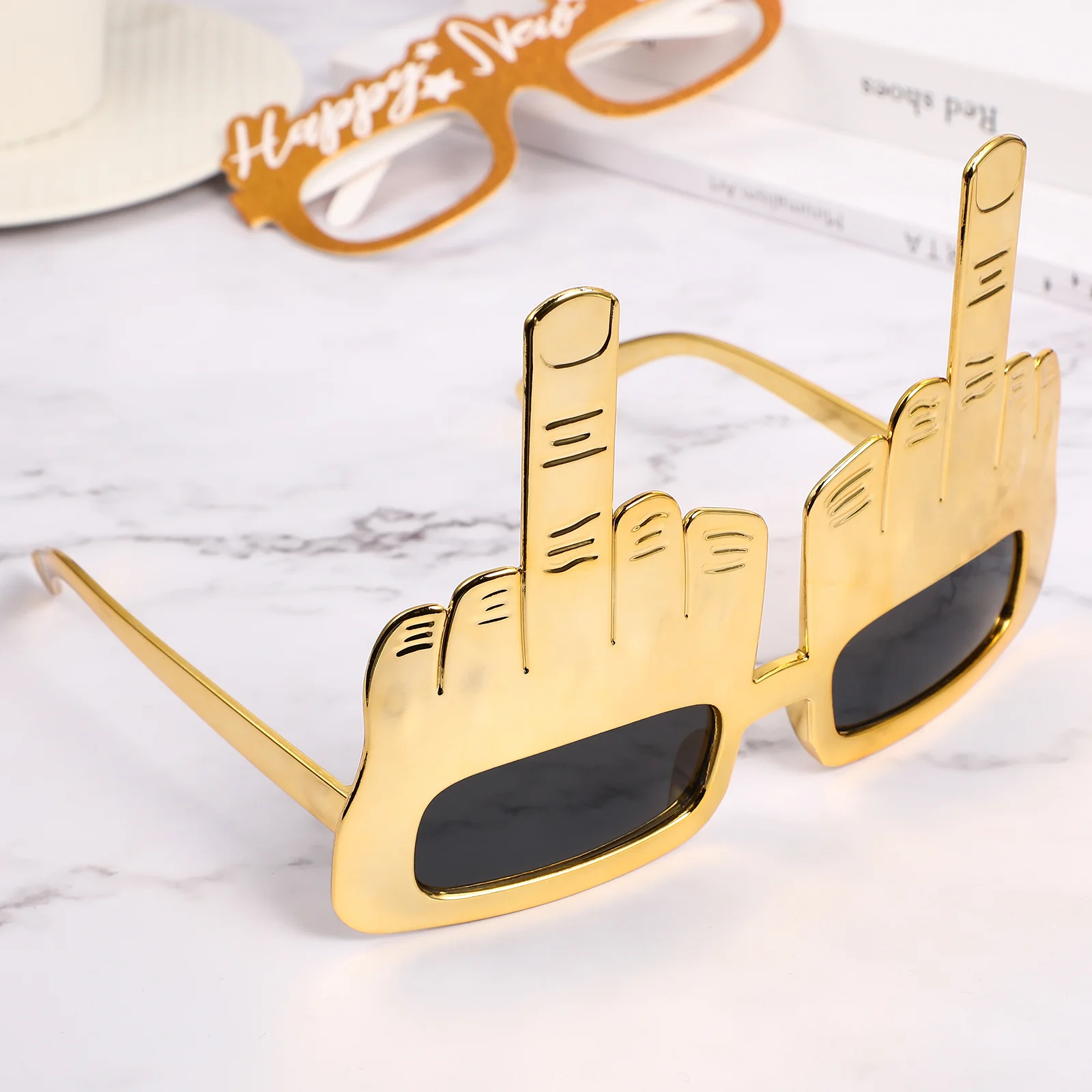 

Креативные очки для среднего пальца, забавные солнцезащитные очки для среднего пальца, реквизит для фотографий ()