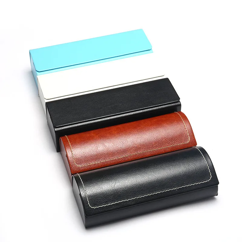 

Leather Glasses Case Waterproof Hard Frame Eyeglass Case Women Man Reading Glasses Box Multicolor Spectacle Cases