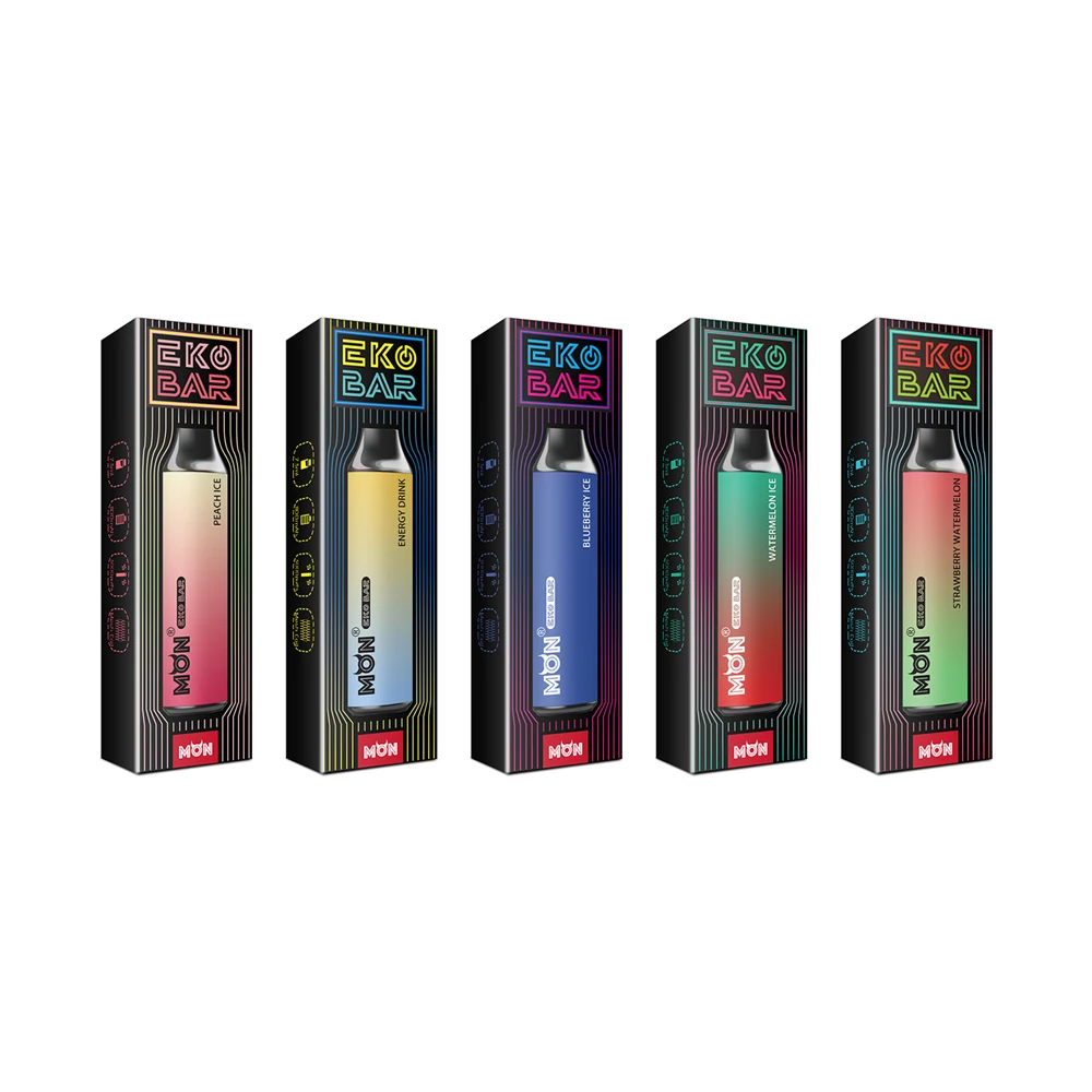 

Барные коробки EKO, 5 шт., пакеты, наклейки Monvape, 3000 затяжек