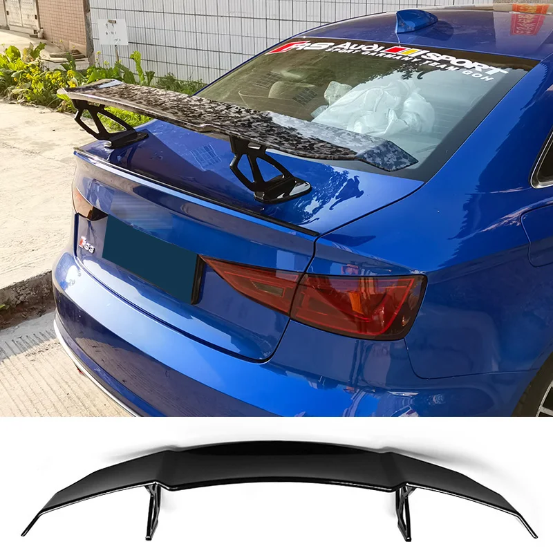 

Carbon Painting Spoiler for Audi A3 S3 Type V ABS Plastic Car Rear Trunk Wing Accessories