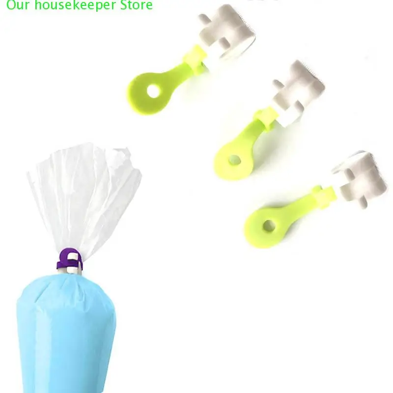 

Reusable Cake Decorating Tools Portable Kitchen Gadgets Icing Piping Bags Buckles Bag Clips Baking Accessories 3pcs Plastic