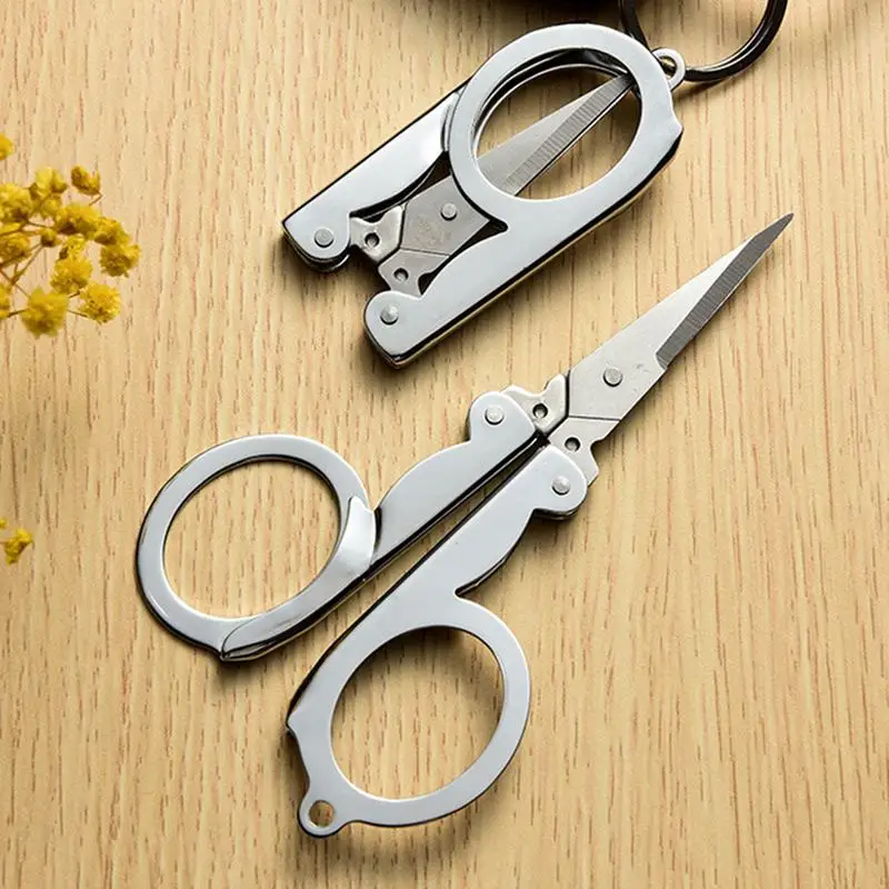 

Folding Diy 3 Types Paper Cutting School Office Stainless Steel Portable Scissors