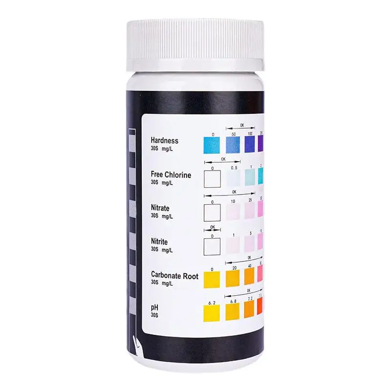 Water Hardness Test Strips 6-in-1 Water Quality Test Strips 50 Strips Swimming Pool Test Strips For Fish Pond Water Purifier