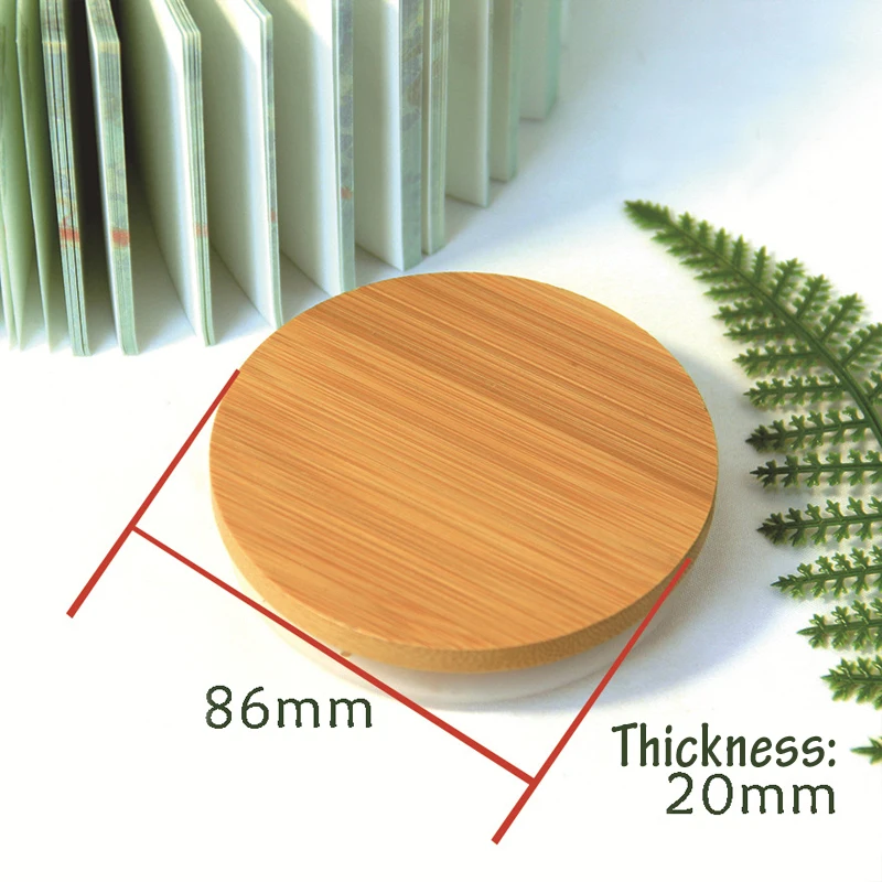 Многоразовые бамбуковые деревянные крышки чашка с широким горлышком крышка для