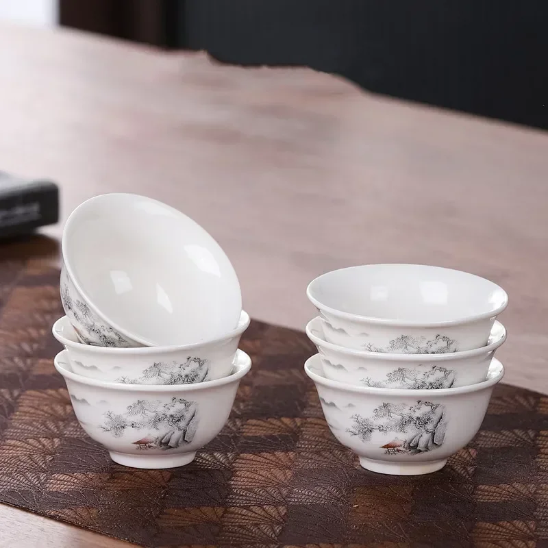 

Керамические чашки NLSLASI, ручная роспись, пейзаж, набор из 6 штук