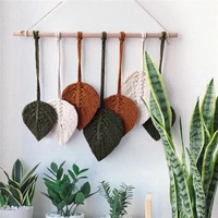 macrame tapestry bohemian leaf hanging handmade woven leaf wall tapestry wedding bedroom decoration christmas boho wall d%c3%a9cor