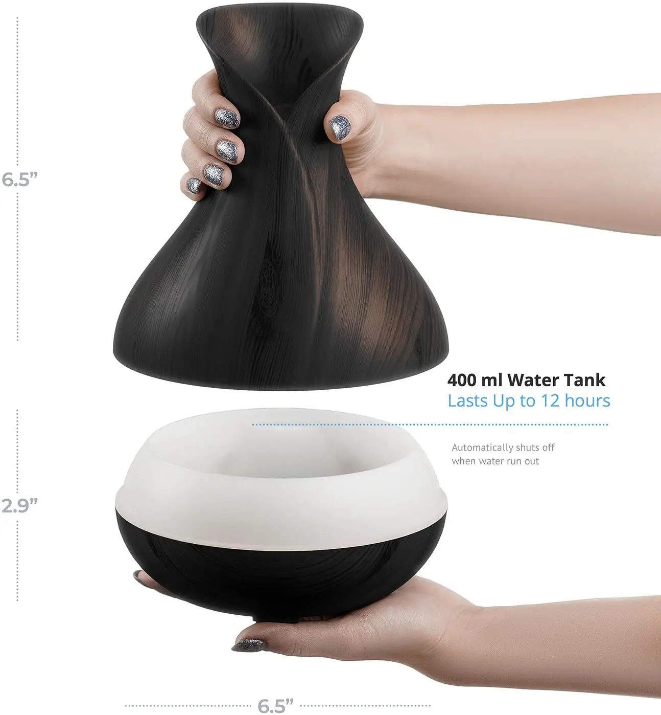 

USB nano large spray creative small vase humidifier 400ML Essential Oil Aromatherapy flavored essential oil diffuser for home car