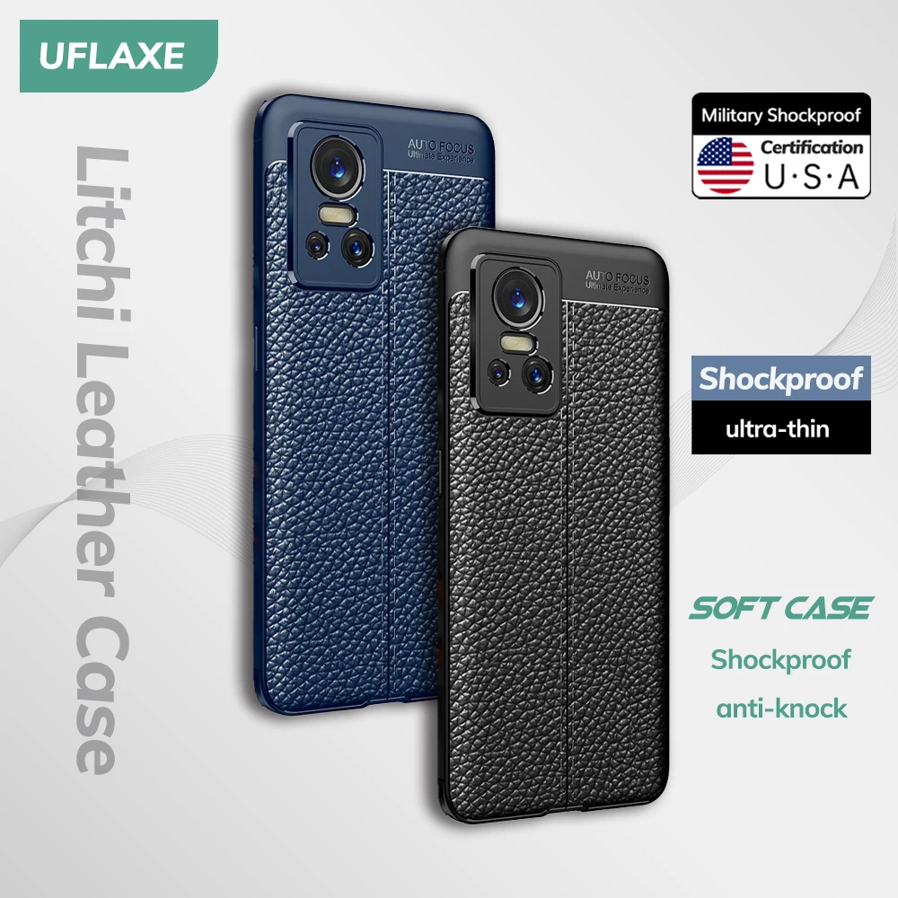 UFLAXE Original Shockproof Case for Realme GT Neo 3 / Realme GT Neo 3T Soft Silicone Back Cover TPU Leather Casing