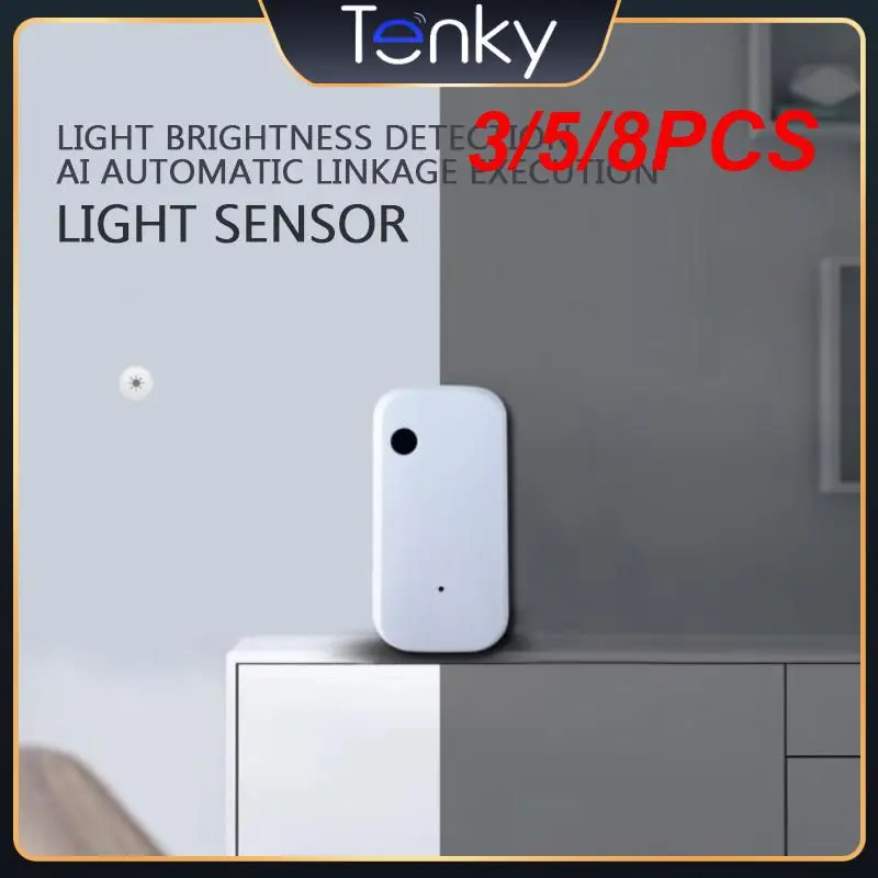 

3/5/8PCS Zigbee Hub Is Required Illuminance Sensor Tuya Light Sensor Smart Zigbee Wifi Brightness Sensor Smart Home