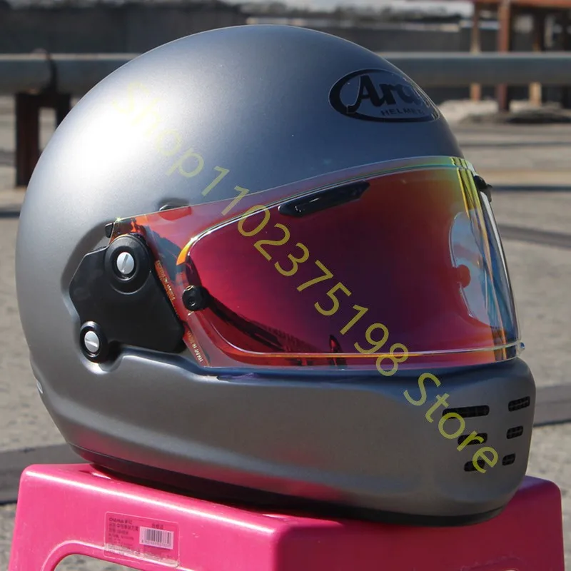 Шлем на все лицо из стекловолокна матовый серый