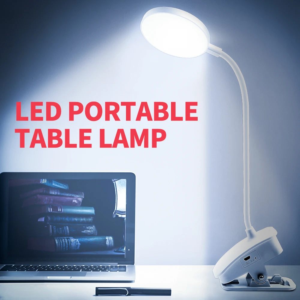 

LED Desk Lamp 3 Color Stepless Dimmable Bedside Reading Table Lamp USB Chargeable Bedroom LED Night Light For Home Room Decorate