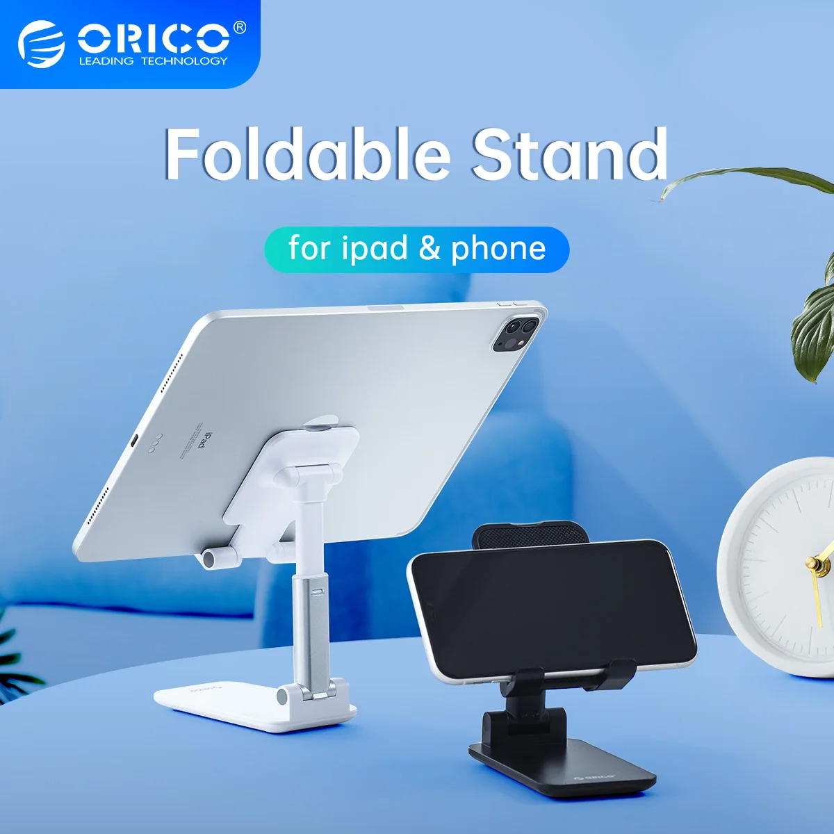 ORICO Desktop Phone Holder Stand For iPhone Samsung Xiaomi HUAWEI Desktop Cradle Table Cell Phone Foldable Extend Support