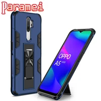 paramei shockproof armor phone case for oppo a5 a8 a9 a11x a31 a52 a72 a92 car holder protective cover for oppo realme 5 r17