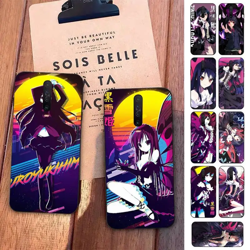 

Accel World kuroyukihime Phone Case for Redmi 5 6 7 8 9 A 5plus K20 4X S2 GO 6 K30 pro