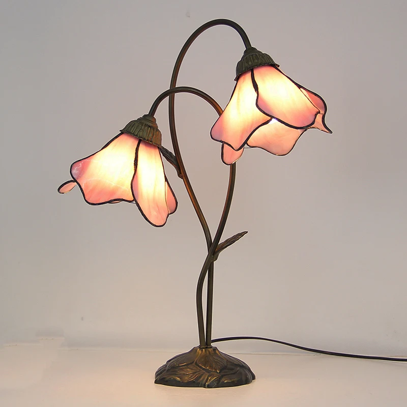 Настольные лампы Тиффани из витражного стекла для гостиной спальни настольная