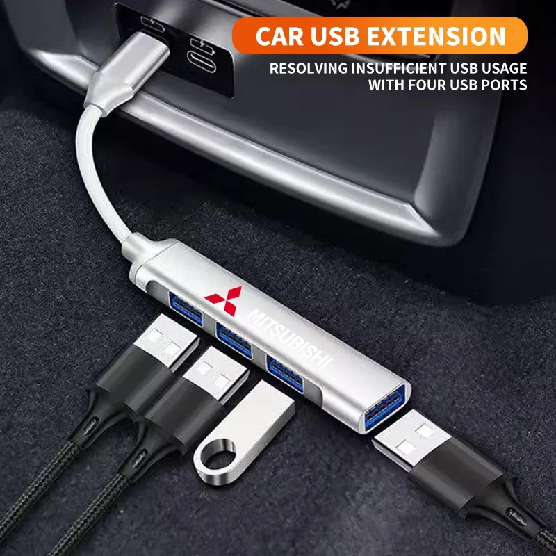 USB-концентратор Dock 3 0 4-портовый мульти-сплиттер-адаптер OTG типа C HUB для Mitsubishi Asx Lancer