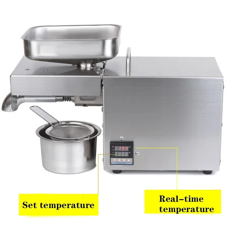 X1 Пресс для масла с контролем температуры 610 Вт Бытовой пресс из льняного семени