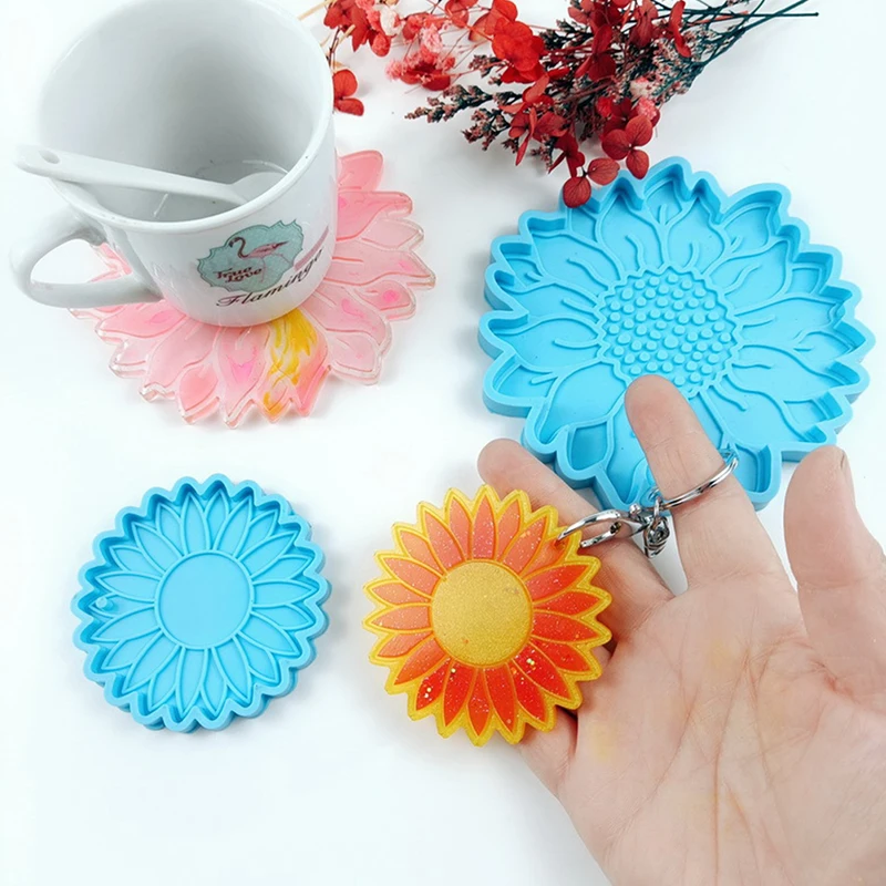 

Pendant Silicone Mold Sunflower Silicone Mold Resin Mold For DIY Crafts Necklace And Keychain Jewelry Making