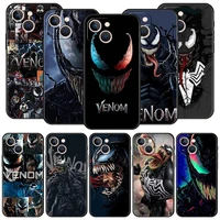 disney venom face luxury phone case for iphone 11 12 13 pro max mini 7 8 plus x xr xs max se 2020 silicone tpu funda black cover