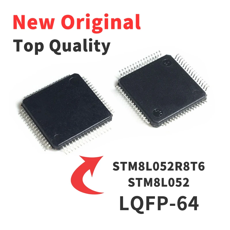 

Микроконтроллер STM8L052R8T6 STM8L052 LQFP64 64KB, 8-битный микроконтроллер, чип IC, новый оригинальный